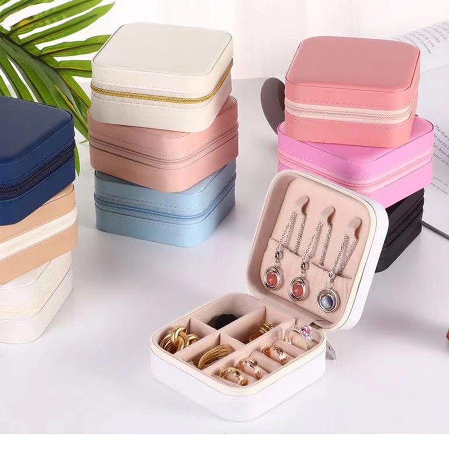 Simple Style Solid Color Leather Jewelry Boxes-Bijou Crush