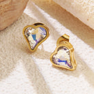 Golden Glow Heart Earrings-Bijou Crush