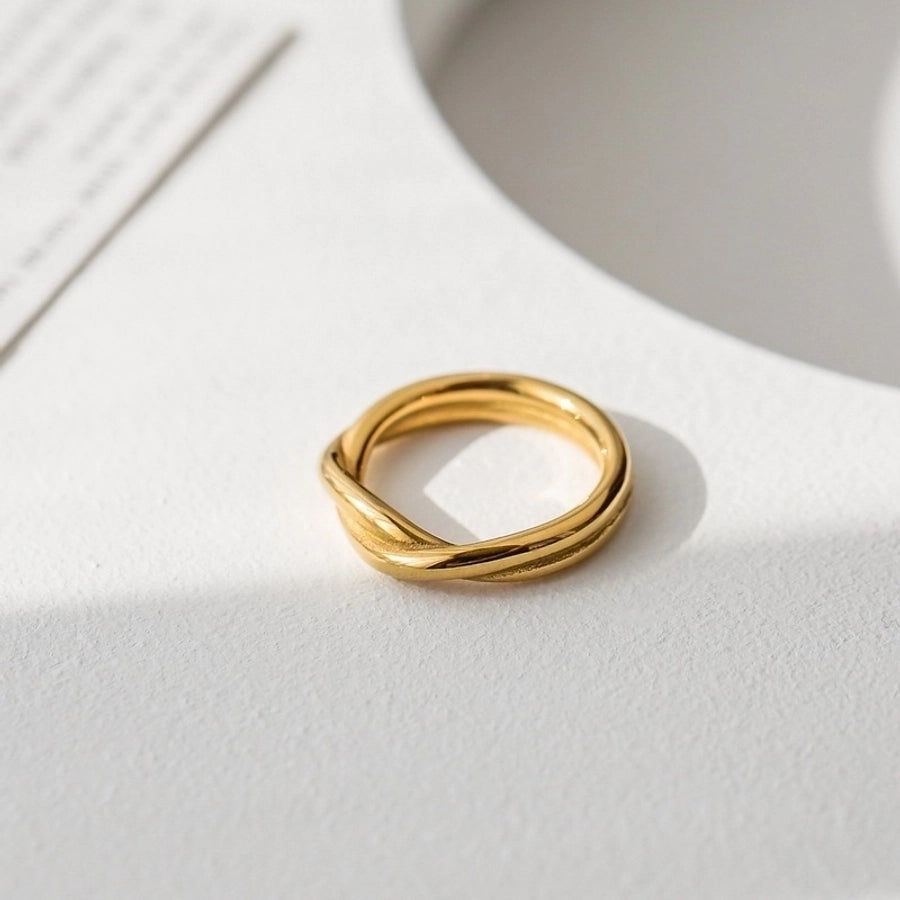 Casual Classic Style Geometric Titanium Steel Rings – Effortless Chic-Bijou Crush