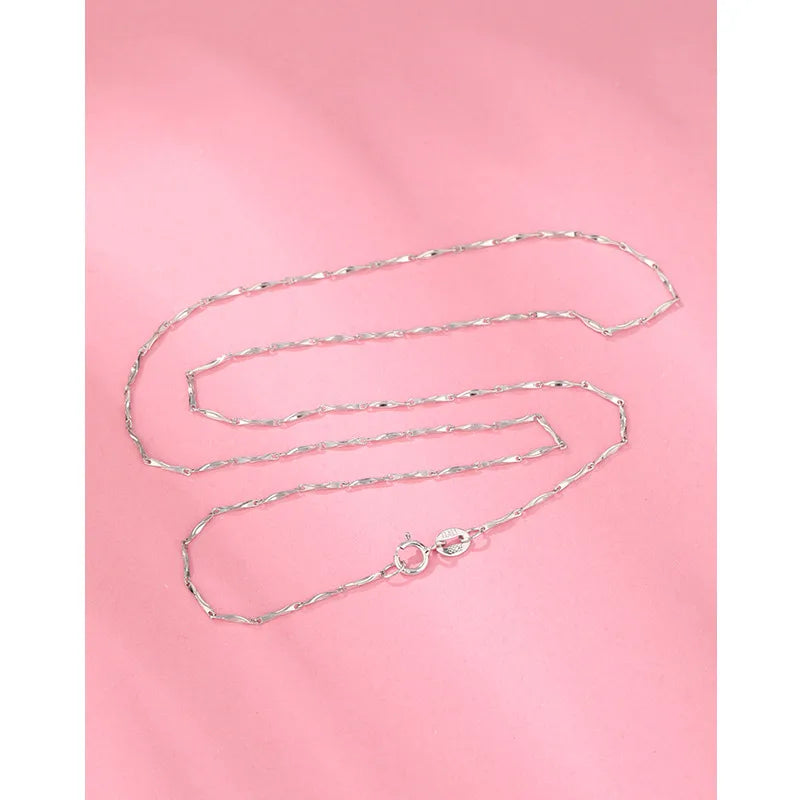 925 Sterling Silver Cable Chain Box Chain Solid Color Necklace-Bijou Crush