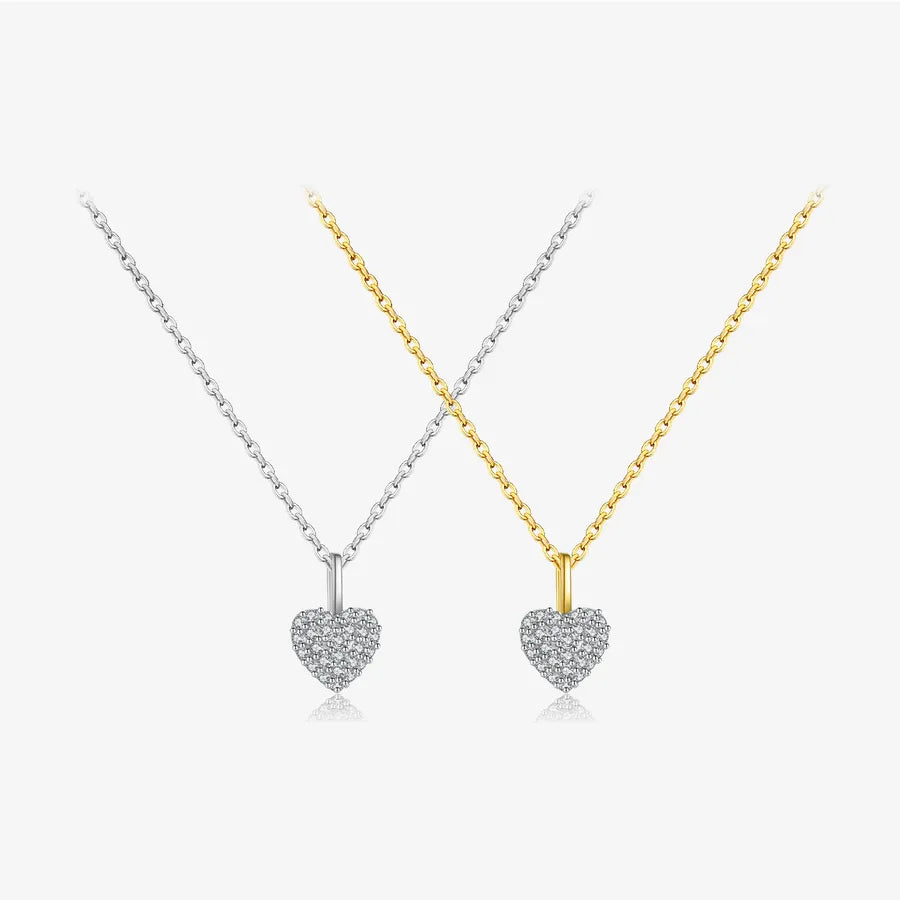 925 Sterling Silver Zircon Geometric Pendant Necklace-Bijou Crush