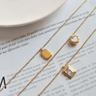 Fashion Letter Heart Shape Butterfly Titanium Steel Inlay Zircon Pendant Necklace-Bijou Crush