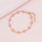 Basic Flower Stainless Steel 18K Gold Plated None Bracelets-Bijou Crush