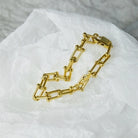 U-Shaped Gold Cuff – Minimalist Titanium Steel with Hip-Hop Edge-Bijou Crush