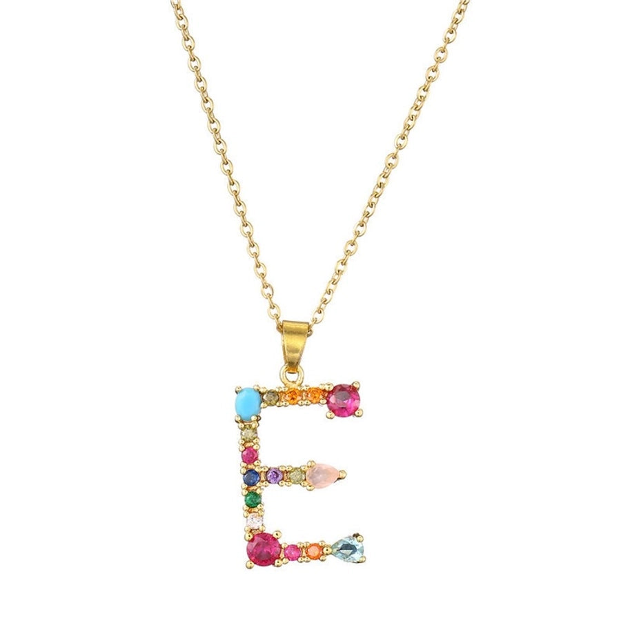Copper Letter Copper Necklaces-Bijou Crush
