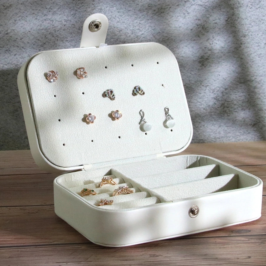 Simple Style Solid Color Pu Leather Jewelry Boxes-Bijou Crush