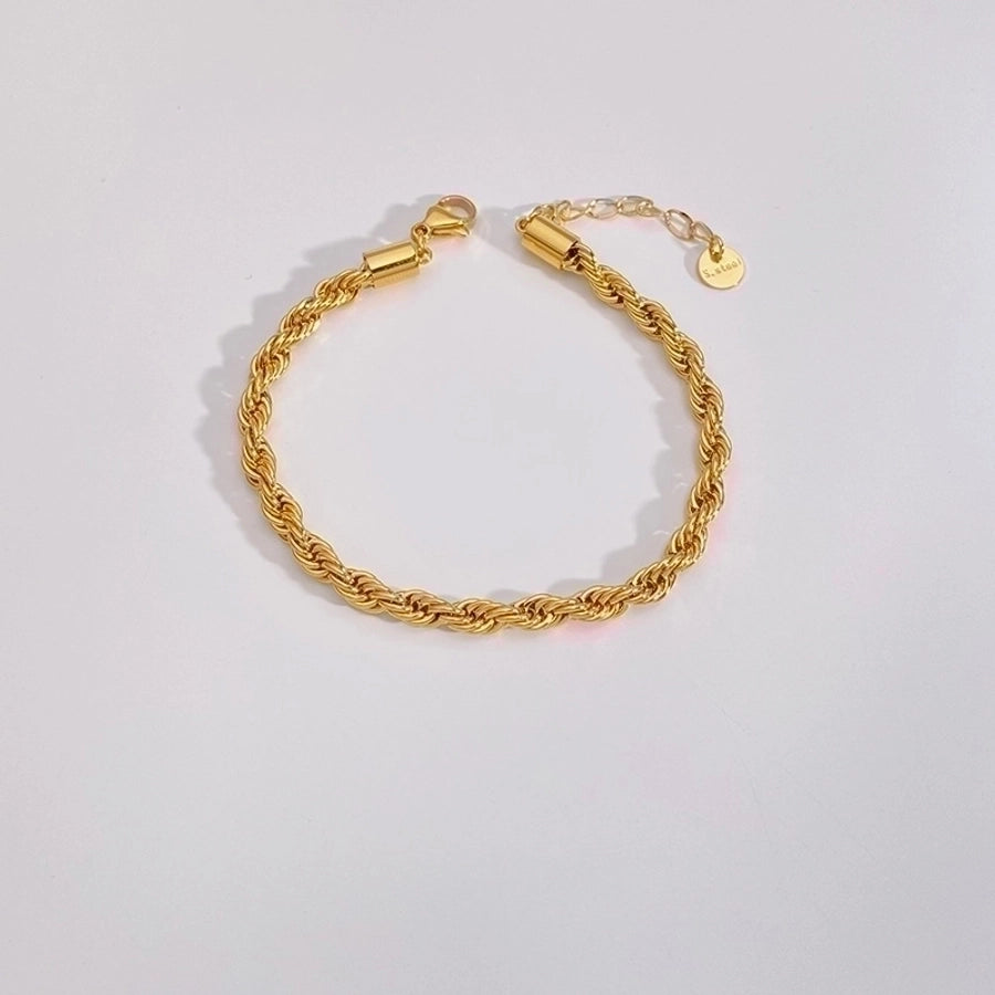 Minimalist Shine: Geometric Gold-Plated Bracelet-Bijou Crush