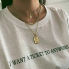 Jewelry Simple Style Letter 201 Stainless Steel Gold Plated Plating Stainless Steel Necklaces-Bijou Crush
