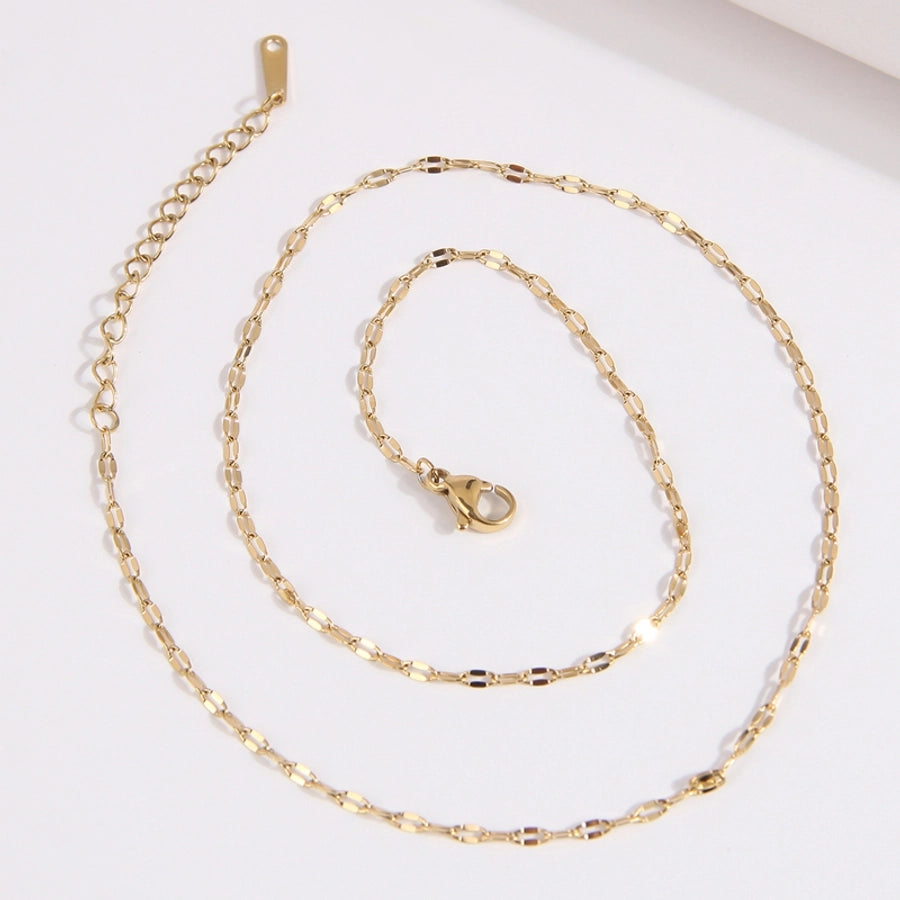 Classic Solid Necklace – Sleek Stainless Steel in Minimalist Style-Bijou Crush