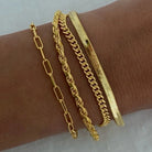 Minimalist Shine: Geometric Gold-Plated Bracelet-Bijou Crush