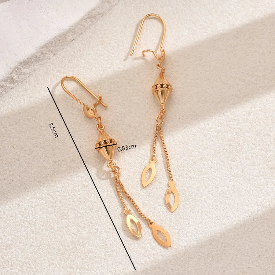 Elegant Vintage French-Style Geometric Drop Earrings-Bijou Crush