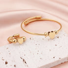 Heart Shape Titanium Steel Rings Bracelets-Bijou Crush