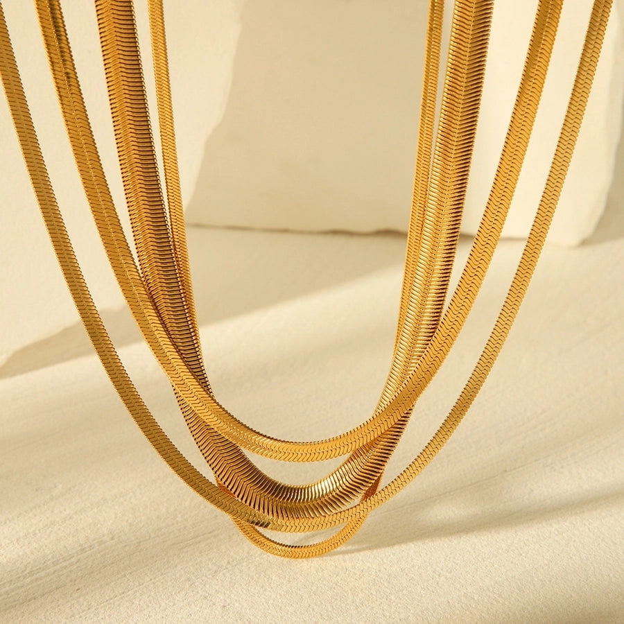 304 Stainless Steel 18K Gold Plated Plating Necklace-Bijou Crush