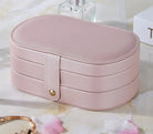 Retro Solid Color Pu Leather Jewelry Boxes-Bijou Crush