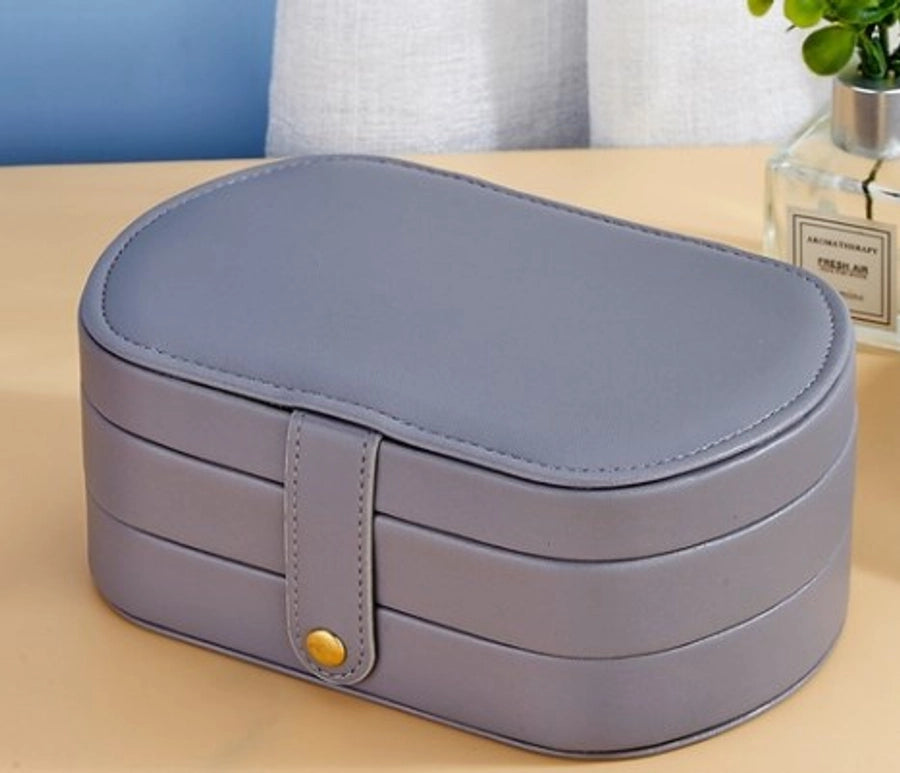 Retro Solid Color Pu Leather Jewelry Boxes-Bijou Crush