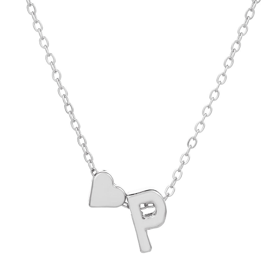 Love 26 English Alphabet Simple Alloy Necklace-Bijou Crush