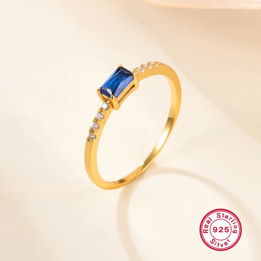 White Gold & Gold Plated 925 Sterling Silver Geometric Ring-Bijou Crush