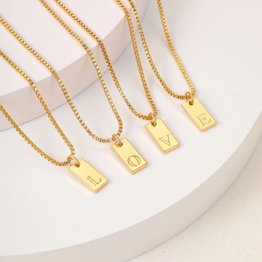 Trendy Minimalist Casual Necklace Letter Alloy Plating Women's Necklace-Bijou Crush