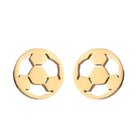 Fashion Letter Skates Ball Stainless Steel Plating Ear Studs-Bijou Crush