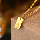 304 Stainless Steel 18K Gold Plated IG Style Letter Pendant Necklace-Bijou Crush