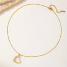 Sweet Heart Shape 304 Stainless Steel Copper Zircon 18K Gold Plated Inlay Pendant Necklace-Bijou Crush
