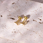 Heart Shape 201 Stainless Steel 18K Gold Plated Ear Studs Earrings-Bijou Crush