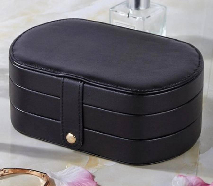 Retro Solid Color Pu Leather Jewelry Boxes-Bijou Crush