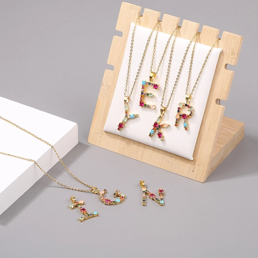 Copper Letter Copper Necklaces-Bijou Crush