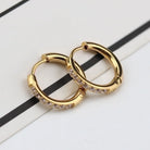 Circle of Sparkle Earrings – Simple Titanium Steel with Zircon Inlay-Bijou Crush