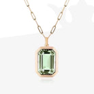 French Classic Square Pendant Necklace – 304 Stainless Steel with Zircon Inlay-Bijou Crush