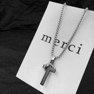 Cross Titanium Steel Patchwork Men's Necklace-Bijou Crush