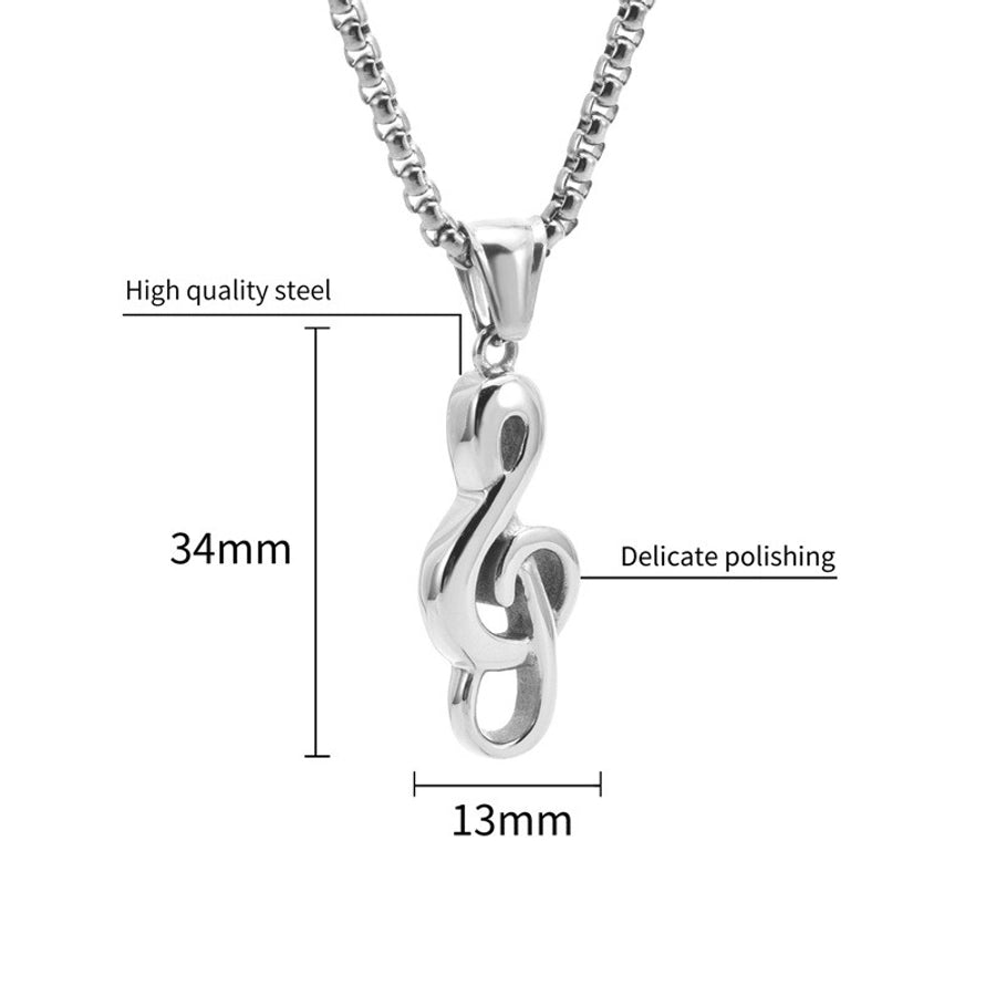 Fashion Notes Stainless Steel Polishing Pendant Necklace-Bijou Crush