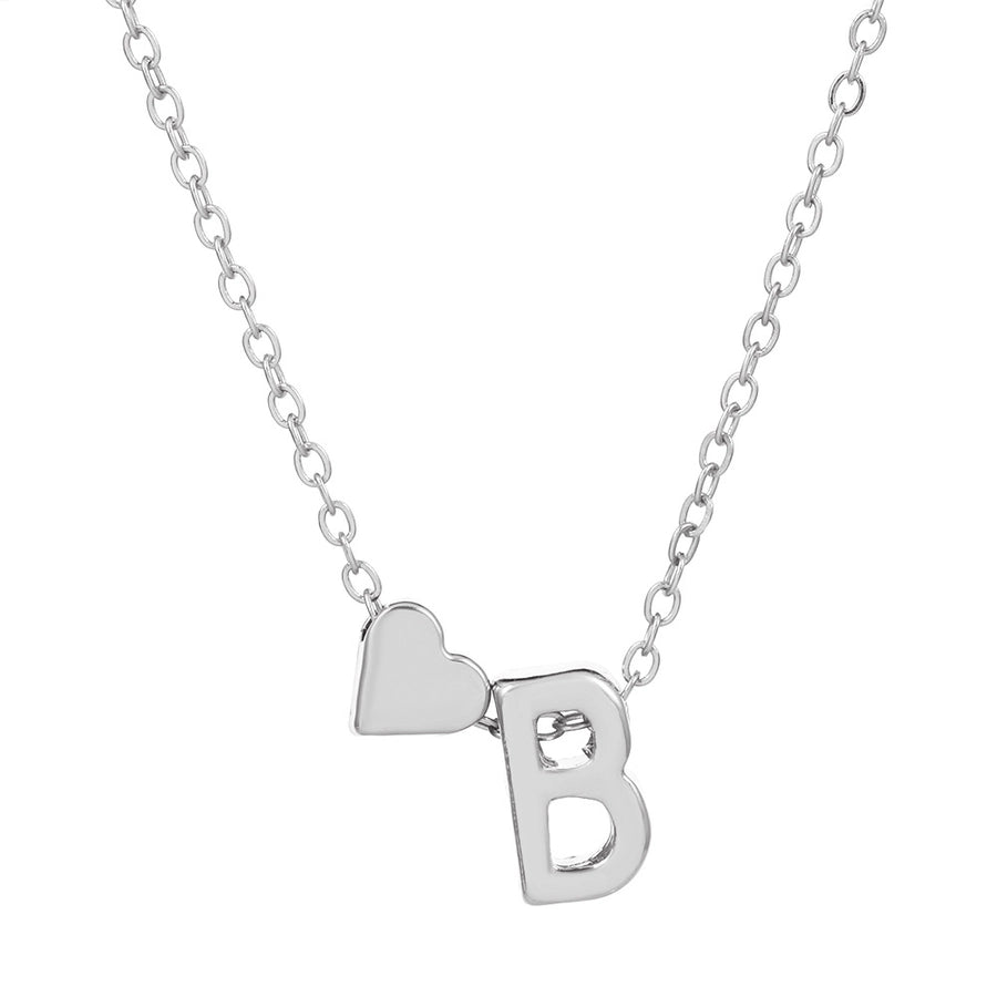 Love 26 English Alphabet Simple Alloy Necklace-Bijou Crush