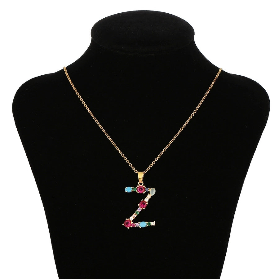 Copper Letter Copper Necklaces-Bijou Crush