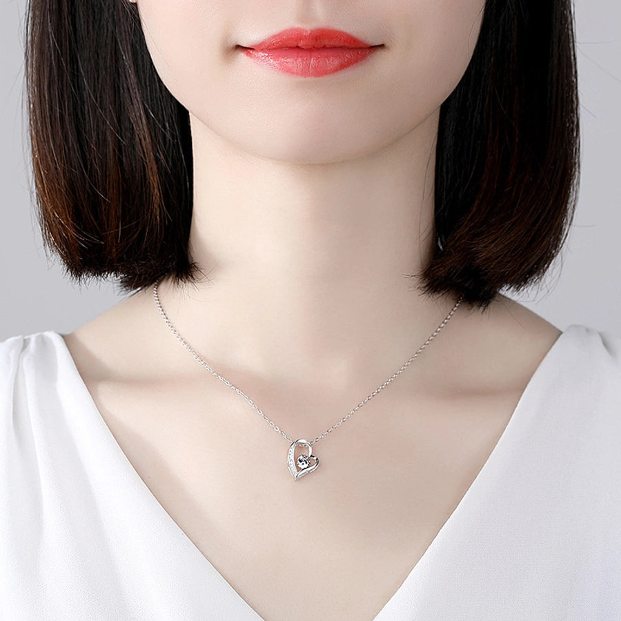 Heartfelt Silver Necklace – 925 Sterling Silver Pendant with Timeless Charm-Bijou Crush
