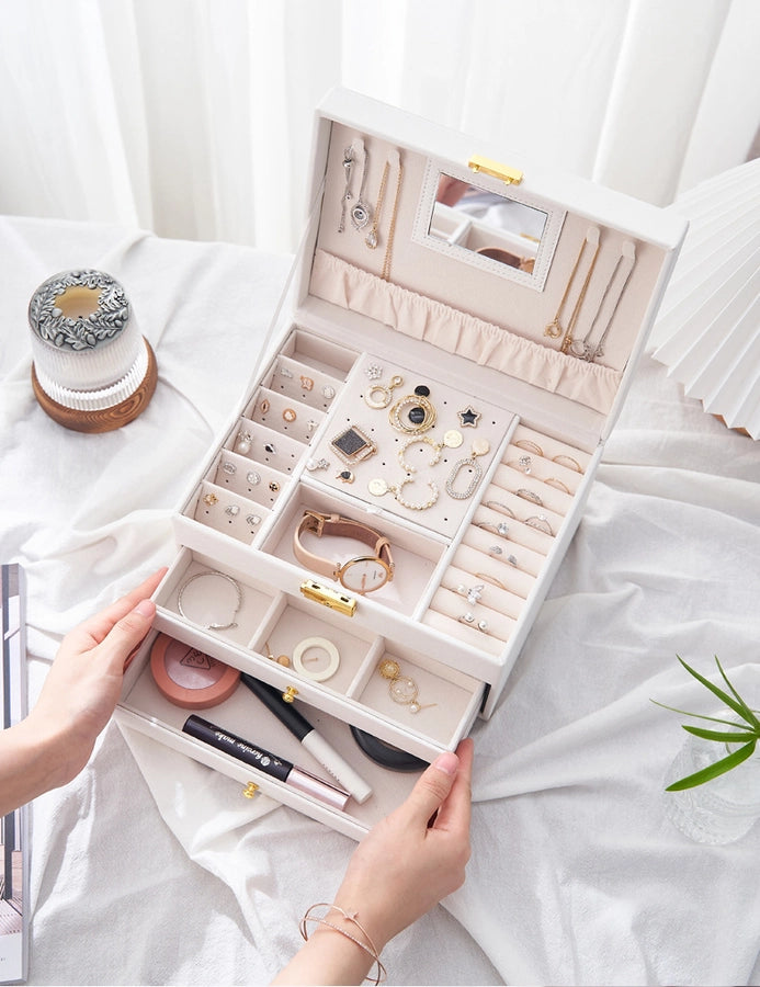 Three-layer Drawer Multi-function Storage Jewelry Box-Bijou Crush