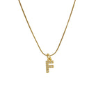 Blingy Letter Charm Snatched Snake Chain Necklace-Bijou Crush