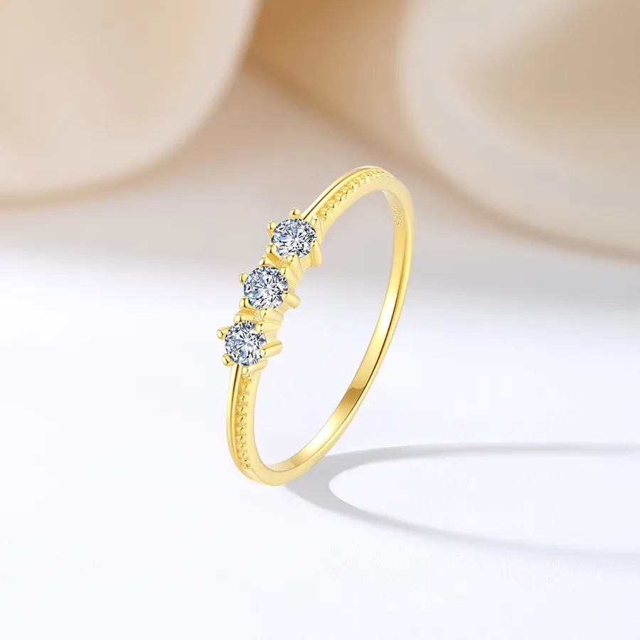 925 Sterling Silver Zircon Round Rings-Bijou Crush