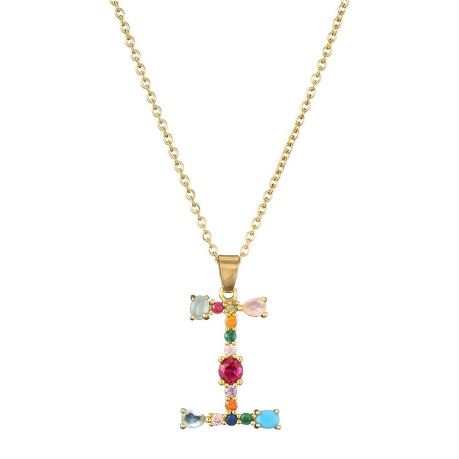 Copper Letter Copper Necklaces-Bijou Crush