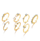 Simple Style Geometric Alloy Plating Rhinestones Women's Ring-Bijou Crush