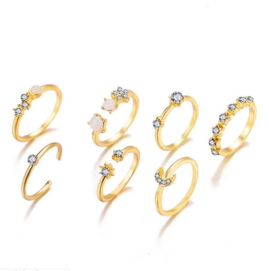 Simple Style Geometric Alloy Plating Rhinestones Women's Ring-Bijou Crush