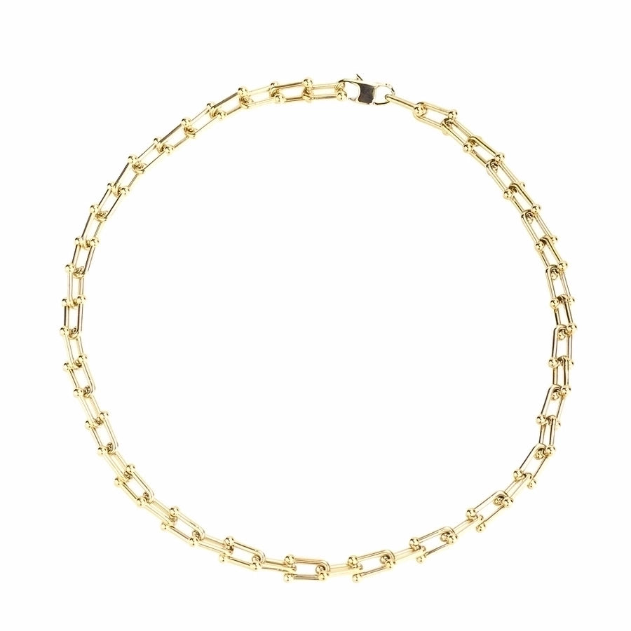 U-Shaped Gold Cuff – Minimalist Titanium Steel with Hip-Hop Edge-Bijou Crush