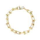 U-Shaped Gold Cuff – Minimalist Titanium Steel with Hip-Hop Edge-Bijou Crush