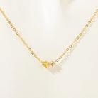 Retro Vibes Pendant Necklace - 18K Gold-Plated Stainless Steel with Sparkly Zircon-Bijou Crush