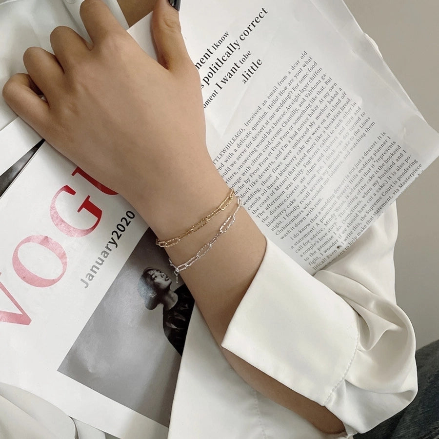 Casual Vacation Vibes 925 Sterling Gold Silver Bracelet-Bijou Crush