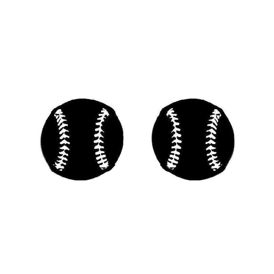 Fashion Letter Skates Ball Stainless Steel Plating Ear Studs-Bijou Crush