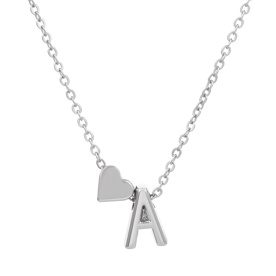 Love 26 English Alphabet Simple Alloy Necklace-Bijou Crush