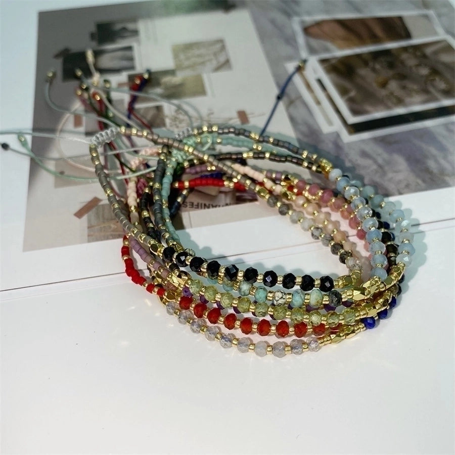 Fashion Round Beaded Natural Stone Knitting Bracelet-Bijou Crush