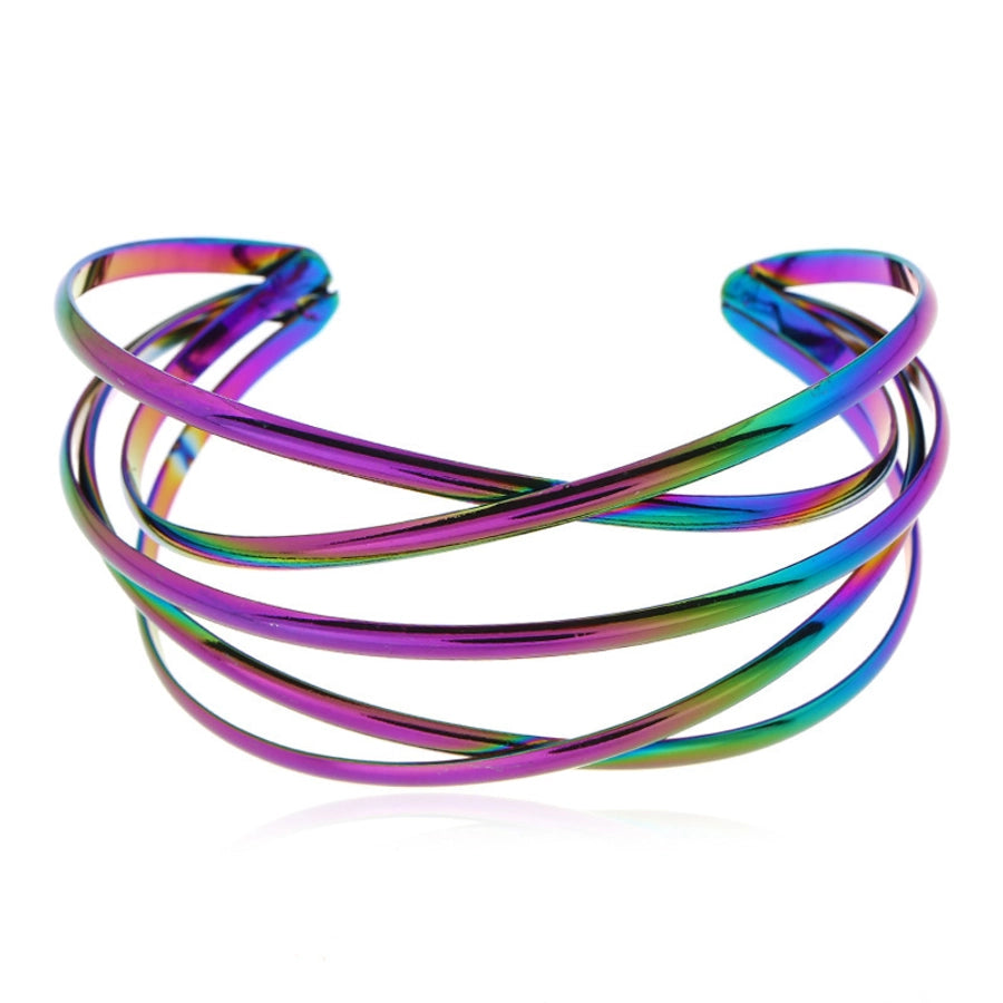Retro Simple Style Solid Color Iron Women's Bangle Bracelet-Bijou Crush