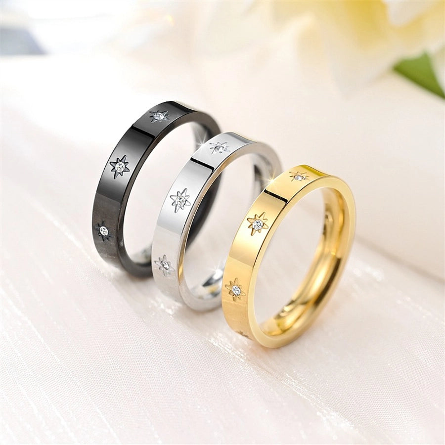 Golden Star Zircon Ring-Bijou Crush